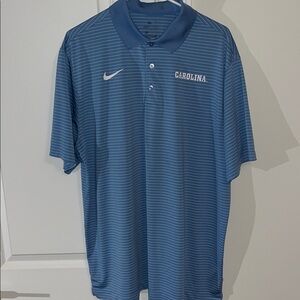North Carolina Nike UNC Blue Stripe Golf Polo Shirt mens classic fit XL